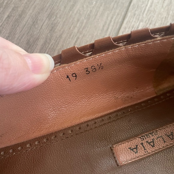 Alaia Brown Leather Flats with Bow size 8 1/2 vintage - Picture 4 of 6